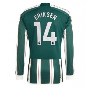 Lacne Muži Futbalové dres Manchester United Christian Eriksen #14 2023-24 Dlhy Rukáv - Preč